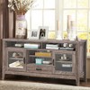 Costway TV Stand Tall Entertainment Center Hold up to 65'' TV w/ Glass Storage & Drawer - 3 of 4
