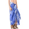LA LEELA Women's Beach Bikini Swimwear Cover up Wrap Skirt Bathing suit Summer Wraps Sarong Swimsuits for Women One Size Blue, Seashell - 2 of 4