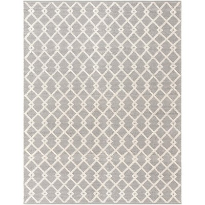 Gray Manor Geometric Wool Handmade Area Rug 8x10