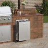 VEVOR Pull Out Trash Drawer 19.7W x 26.5H Inch Outdoor Kitchen Drawers Stainless Steel with Trash Bag Ring for BBQ Island or Grill Station, Silver - 2 of 4