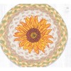 Earth Rugs Round Trivet – Sunflower Printed Braided Jute, 10"x10", Rustic Floral Farmhouse Accent - 3 of 3