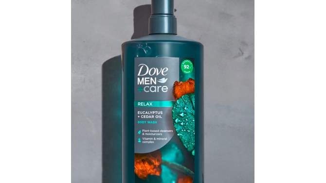 Dove Men+Care Relax Plant Based Body Wash - Eucalyptus &#38; Cedar Oil - 26 fl oz, 2 of 11, play video