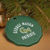 George Mason University Patriots Logo Porcelain Scalloped Holiday Christmas Tree Ornament - 4 of 4