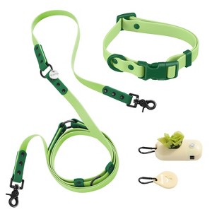 THE LICKER STORE Luna 8FT Adjustable 6-in-1 Waterproof Hands-Free Leash and Collar with LED Flashlight, Bag Dispenser, and Poop Bag Holder - 1 of 4