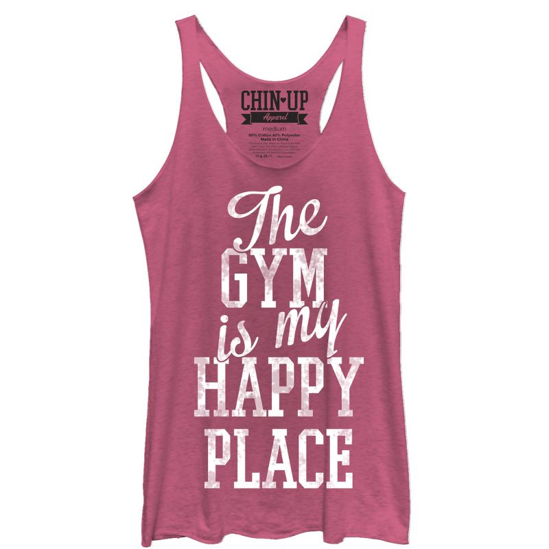 Women's CHIN UP Happy Place Racerback Tank Top, 1 of 4