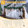 Ollny 720 LED Cool White Christmas Icicle Lights (Clear Cable, Plug in, 8 Modes), Connectable up to 3 Sets - 3 of 4