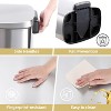 GustoWave 13-Gallon (50-Liter) Stainless Steel Trash Can Features A Step Pedal, A Removable Bucket, And A Soft-Close Lid For Home Or Office Use. - 4 of 4