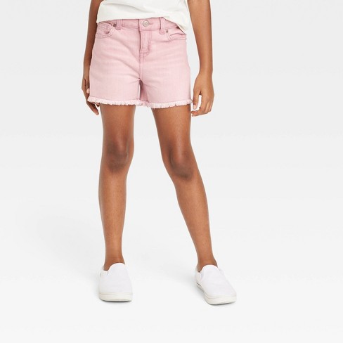 Pink cut store off shorts