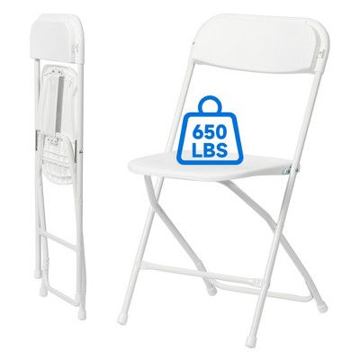 Real Relax PCS Plastic Folding Chair, Folding Chair for Wedding Party Outdoor Indoor, Stackable Folding Chairs