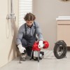VEVOR Drain Cleaner Machine 66FT x 5/8 Inch, 250W Electric Sewer Snake Auger Manual Feed - with 2 Sectional Steel Cables, Red - 2 of 4