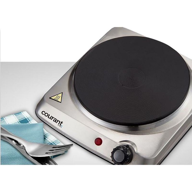 Courant 1000 Watts Portable Single Electric Burner, Stainless Steel Design, 4 of 6