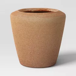 8"x8" Earthenware Weathered Indoor/Outdoor Planter Pot Tan - Threshold™ designed with Studio McGee
