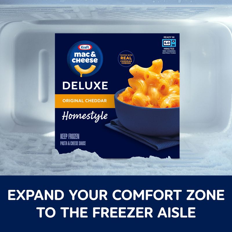 Kraft Deluxe Original Cheddar Mac and Cheese Frozen Meal - 12oz, 3 of 11