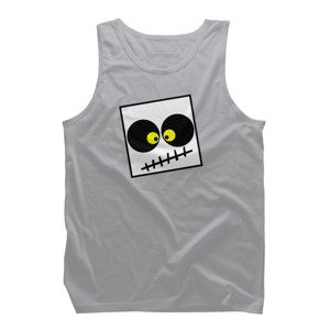 Men's Design By Humans Square Skull By LonaMisa Tank Top - 1 of 4