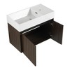 SEVOBAL Bathroom Vanities 30 Inch Bathroom Cabinet With Sink Soft Close Doors for Bathroom, Silver and Brown, 29.5"*15.8"*23.3" - 2 of 4