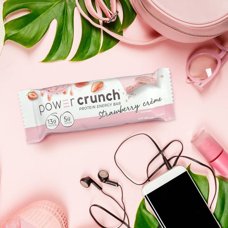 Power Crunch Strawberry Cream Wafer Protein Energy Bar - 5pk, 6 of 10