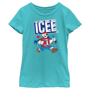 Girl's ICEE Bear Happy Hiking T-Shirt - 1 of 4