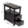 FURNIinspire Utility Storage Cabinets Contemporary Robust Wooden Build for Living Area, Black, 11.81"*23.62"*24" - 3 of 4