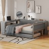 Whisen Wood Platform Bed with Storage Shelves, Drawers, Charging Station and Upholstered Headboard - 2 of 4
