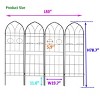 Flower Trellis, Metal Garden Trellis For Climbing Plants, Outdoor Garden Trellis Arch, Garden Trellis Modern-Cuddlewood - 4 of 4