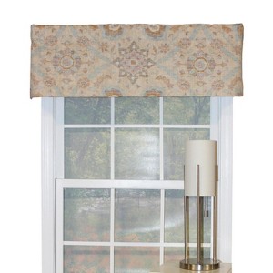 RLF Home Chavin Tailored Window Treatment Premium Quality Valance 3" Rod Pocket 50" x 14" Multi Powder - 1 of 3