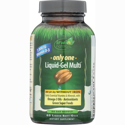 Irwin Naturals Only One liquid Gel Multi without Iron 60 Softgels - image 1 of 1