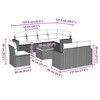 vidaXL Garden Sofa Set Grey and Brown - 3 of 4