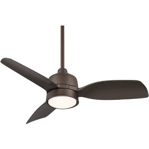 Casa Vieja 36" Verdin Modern Indoor Outdoor Ceiling Fan 3 Blade LED Light Remote Control Emperial Bronze Finish Bedroom Living Room Kitchen Damp Rated - 1 of 4