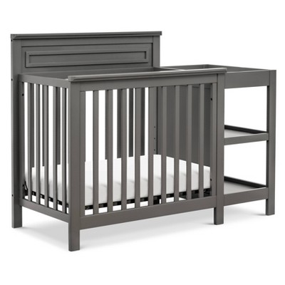 DaVinci Autumn 4-in-1 Mini Crib & Changer Combo - Slate, Greenguard Gold Certified