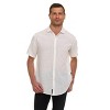Canada Weather Gear Men’s Linen Look Short Sleeve Button-Up Shirt – Lightweight Collared Casual Shirt for Summer - 3 of 4