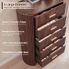 5 Drawer Tall Dresser for Bedroom, 47.8"" Tall Drawers with Gold Handles, Curved Profile, Wood Storage Dressers Organizer for Living Room - 2 of 4