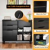 FDW 3 Drawer Lateral File Cabinet Mobile File Cabinet with Open Storage Shelves Office Printer Stand & Under-Desk Organizer with Wheels for Home - 4 of 4
