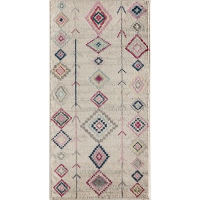 Native Ivory Synthetic Easy-Care Stain-Resistant Area Rug, 2'x4'