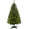 HOMCOM Prelit Artificial Christmas Tree Holiday Decoration with Warm White or Colorful LED Lights - image 4 of 4