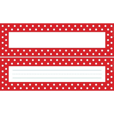 Barker Creek Double-Sided Red & White Dot Name Plates & Bulletin Board Signs LL1429