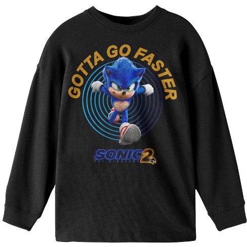 Sonic Frontiers Sonic The Hedgehog Crew Neck Long Sleeve Men's Black Tee :  Target