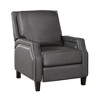 Faux Leather Push Back Reclining Chair with Modern Transitional Style - 3 of 4