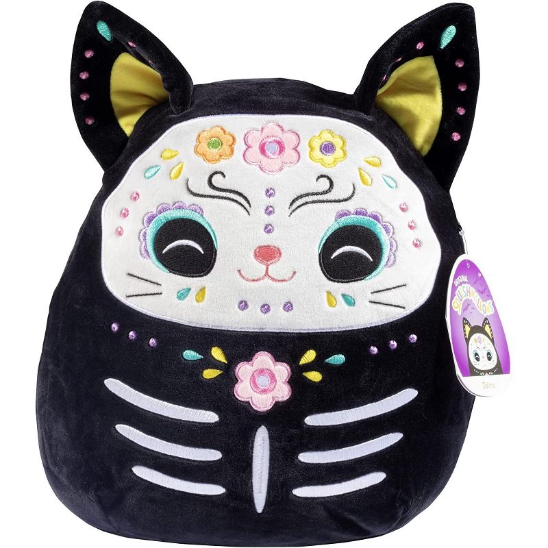 Squishmallows 12" Zelina The Day of Dead Black Cat - Official Kellytoy Halloween Plush - Cute and Soft Stuffed Animal - Great Gift for Kids, 1 of 4