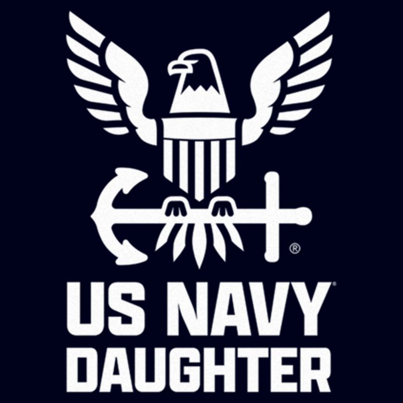 Women's United States Navy Official Eagle Logo Daughter T-Shirt, 2 of 5