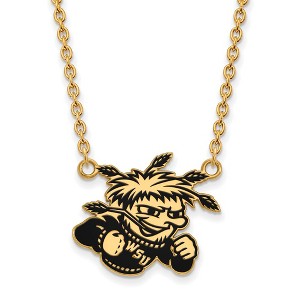 Black Bow Jewelry 14k Yellow Gold Plated Sterling Silver Wichita State Shockers NCAA Necklace 18 Inch - 1 of 4