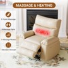 Recliner Chair for Adults,PU Leather Electric Rocker Recliner,360 Degree Swivel Lounge Chair with Side Pocket,Modern Massage Recliner Chair Sofa - 4 of 4