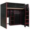 Luxystar Gaming Loft Bed with Desk, RGB Lights & Storage, Full Size Space-Saving Bed for Teens and Adults - 4 of 4