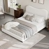 Bed Frame for Kids with Velvet Upholstered Headboard, Cute Low Profile Platform Bed for Girls and Boys, No Box Spring Needed - 3 of 4
