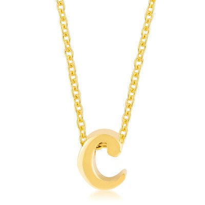 Slickblue Stylish Custom Initial Necklace for Women, 18" Link Chain+2" Ext., Rose Gold/Gold/Silver Options, b-z Options