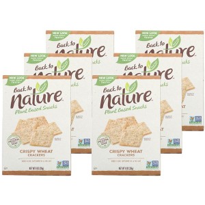 Back To Nature Crispy Wheat Crackers - Case of 6/8 oz - 1 of 4