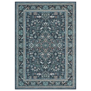 Area Rugs for Living Room Non Slip Non Sedding Machine Washable Rug Vintage Floral Medallion Low Pile Foldable Carpet for Bedroom Dining Room - 1 of 4