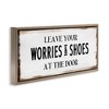 Stupell Industries Worries & Shoes At Door Phrase, 31" x 14" - 3 of 4
