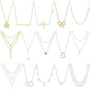 18K Gold Plated Sterling Silver Chain, 0.8mm Thin Box Chain Necklace 16-24 Inch - 1 of 4