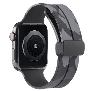 HTUTWOO Apple Watch Band Cool Camouflage Print Bands 42/44/ 45mm, Silicone Sport Wristband Strap for iWatch SE and Series 8/7/6/5/4/3/2/1 - 1 of 4