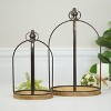 VIP Wood 21 in. Multicolor Metal Oval Lanterns with Wood Set of 2 - 3 of 4